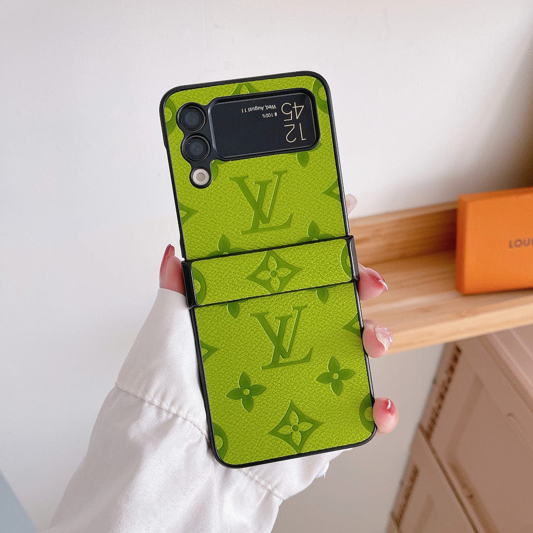 HypedEffects louis vuitton Z Flip Phone Case with Finger Strap | Stylish Grip