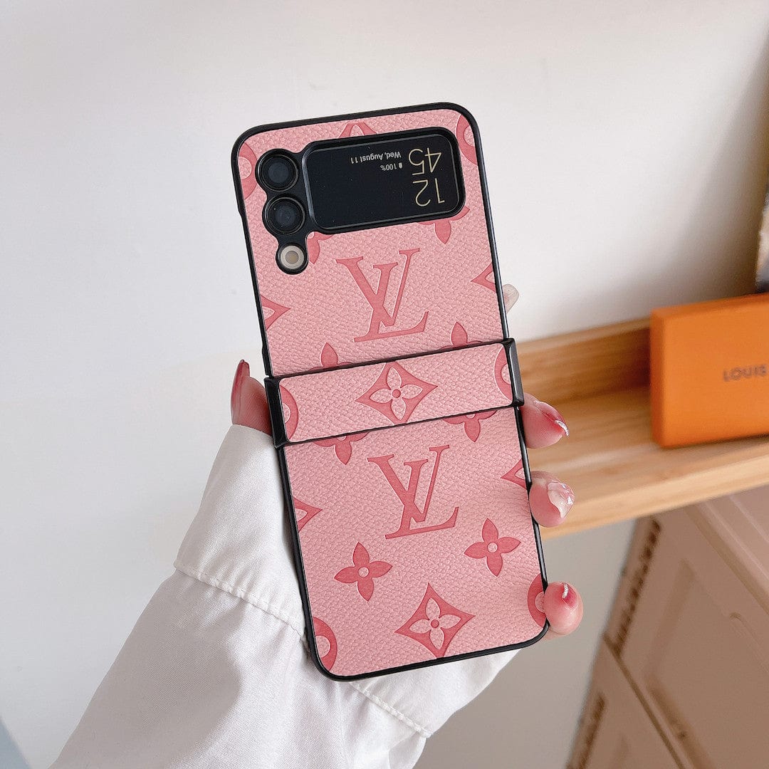 HypedEffects louis vuitton Z Flip Phone Case with Finger Strap | Stylish Grip