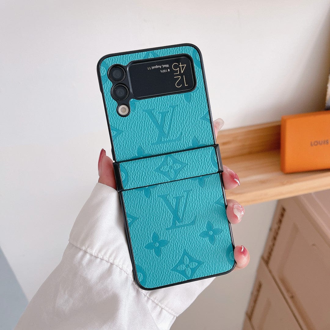 HypedEffects louis vuitton Z Flip Phone Case with Finger Strap | Stylish Grip
