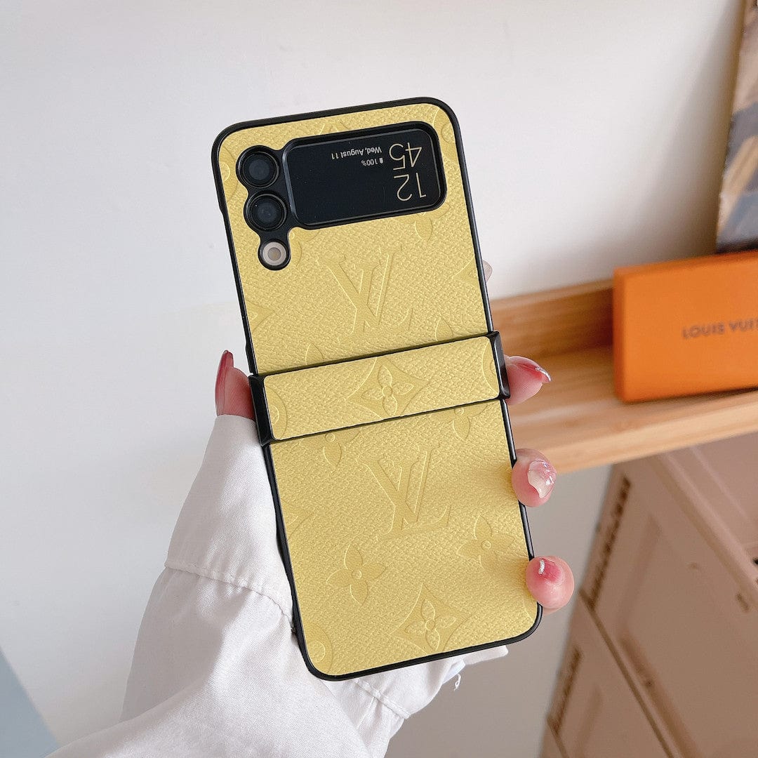 HypedEffects louis vuitton Z Flip Phone Case with Finger Strap | Stylish Grip