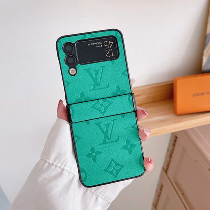 HypedEffects louis vuitton Z Flip Phone Case with Finger Strap | Stylish Grip