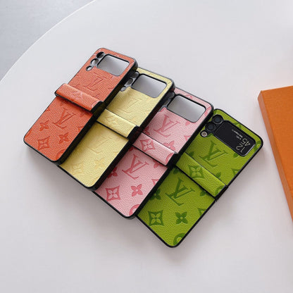 HypedEffects louis vuitton Z Flip Phone Case with Finger Strap | Stylish Grip