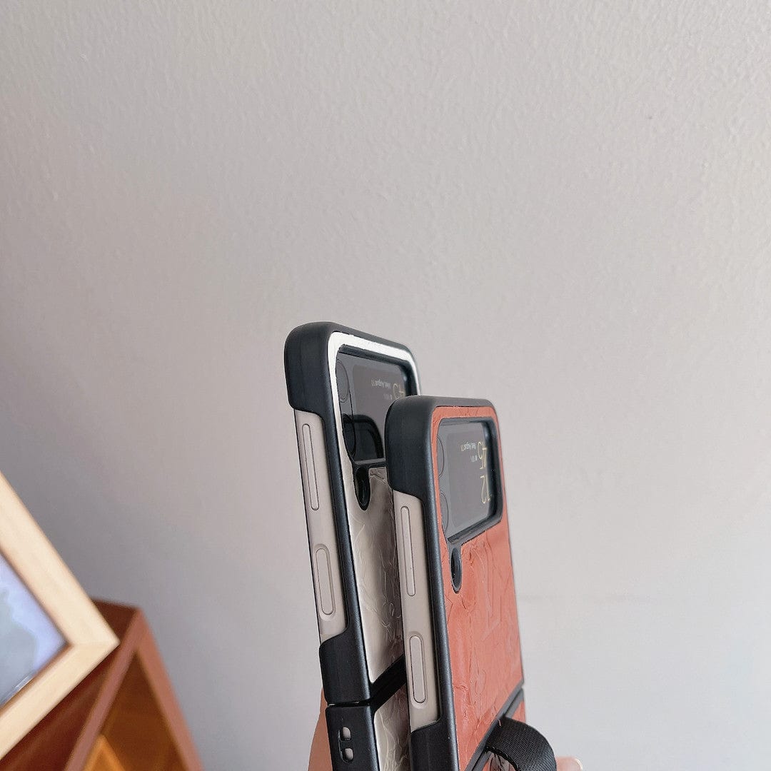 HypedEffects louis vuitton Z Flip Phone Case with Ring Holder