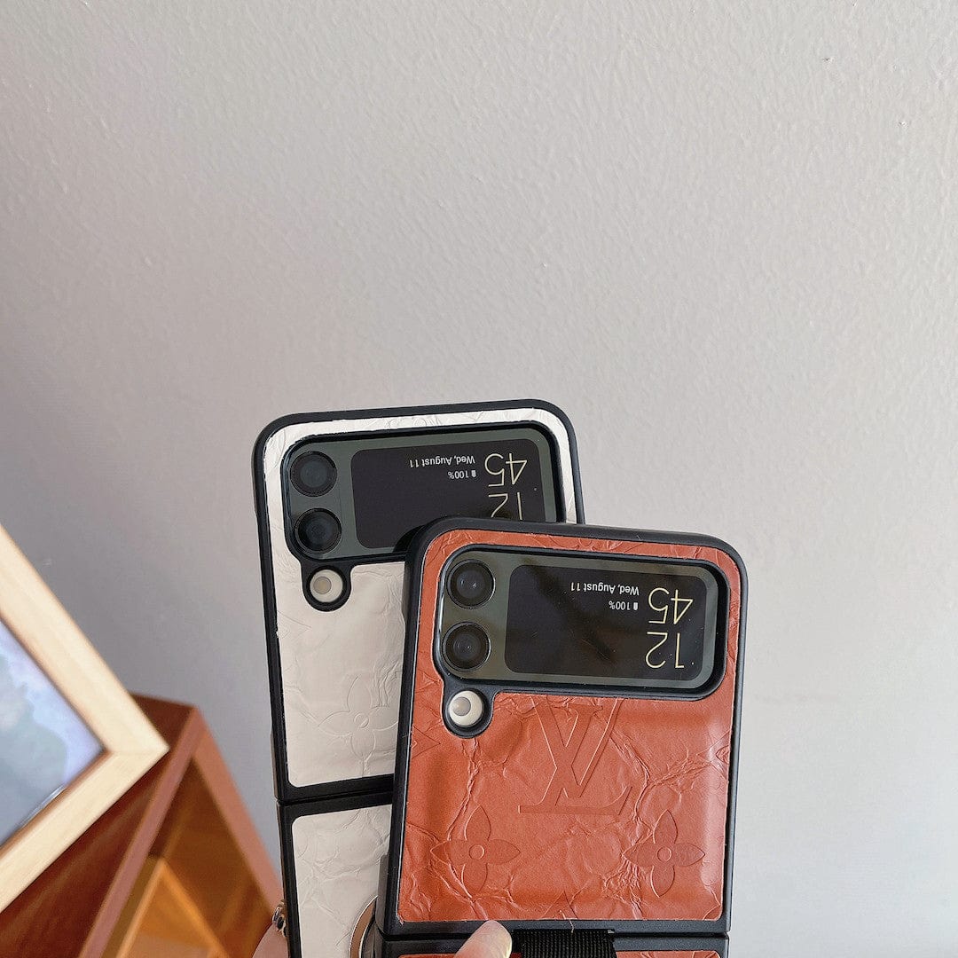 HypedEffects louis vuitton Z Flip Phone Case with Ring Holder