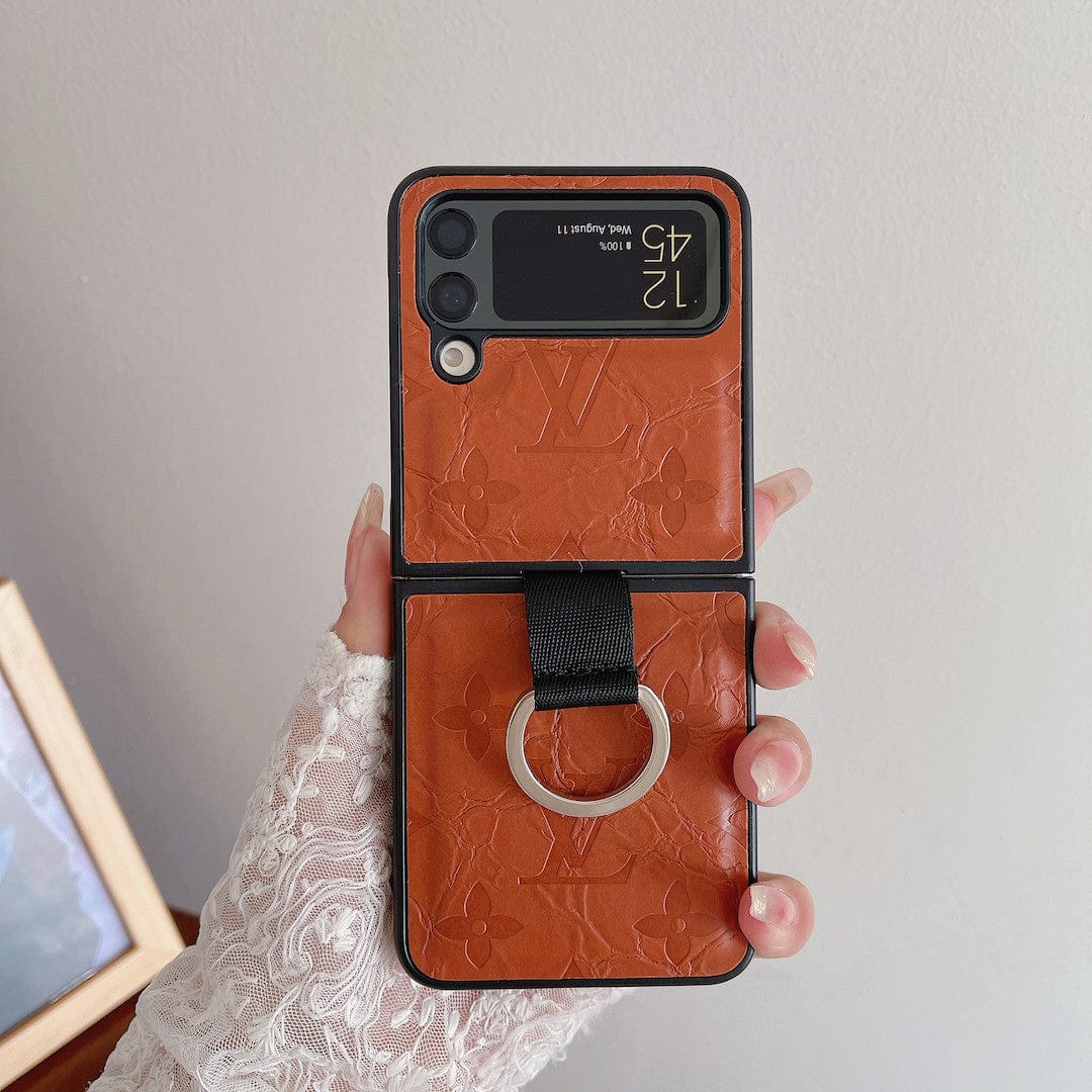 HypedEffects louis vuitton Z Flip Phone Case with Ring Holder