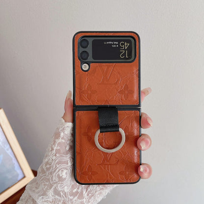 HypedEffects louis vuitton Z Flip Phone Case with Ring Holder