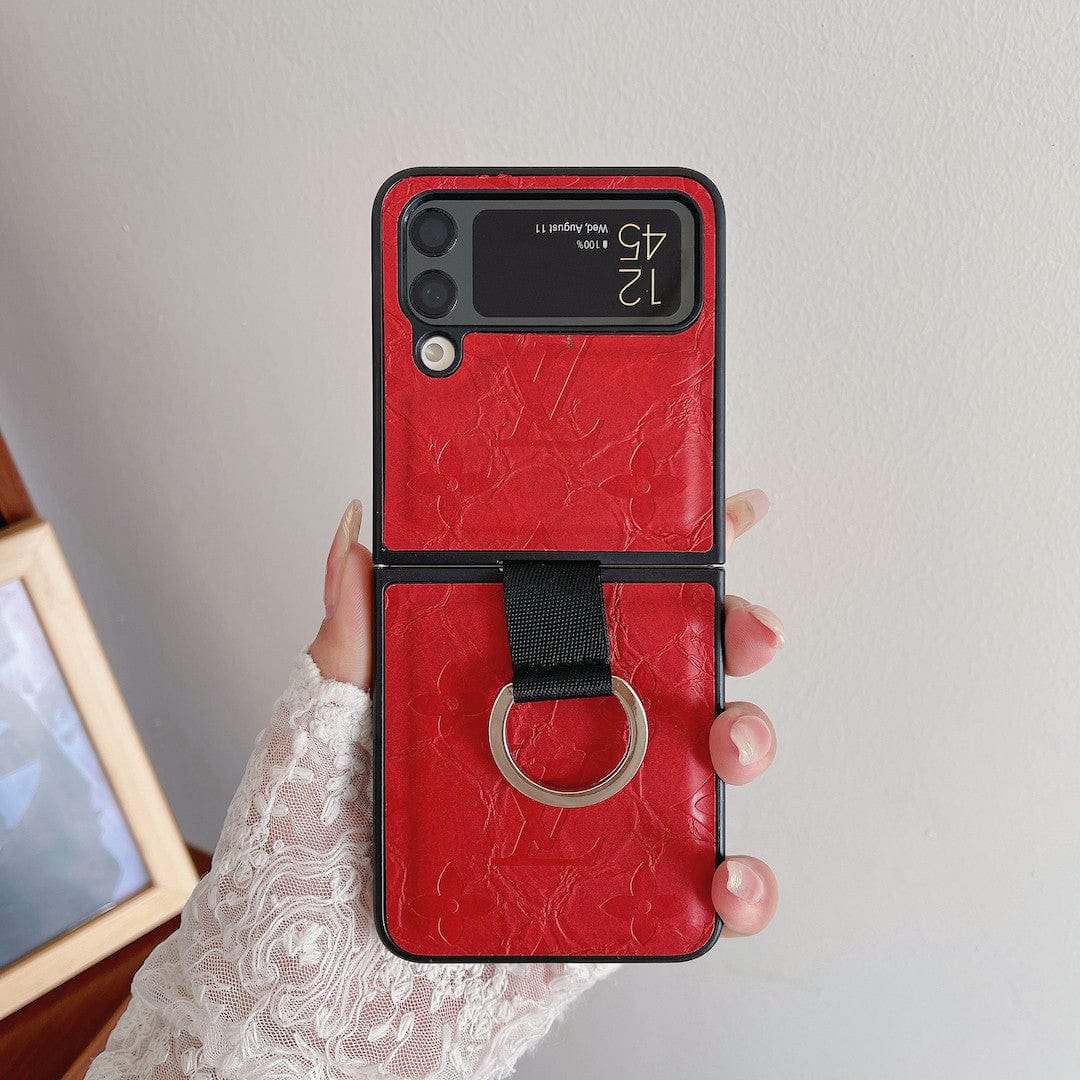HypedEffects louis vuitton Z Flip Phone Case with Ring Holder