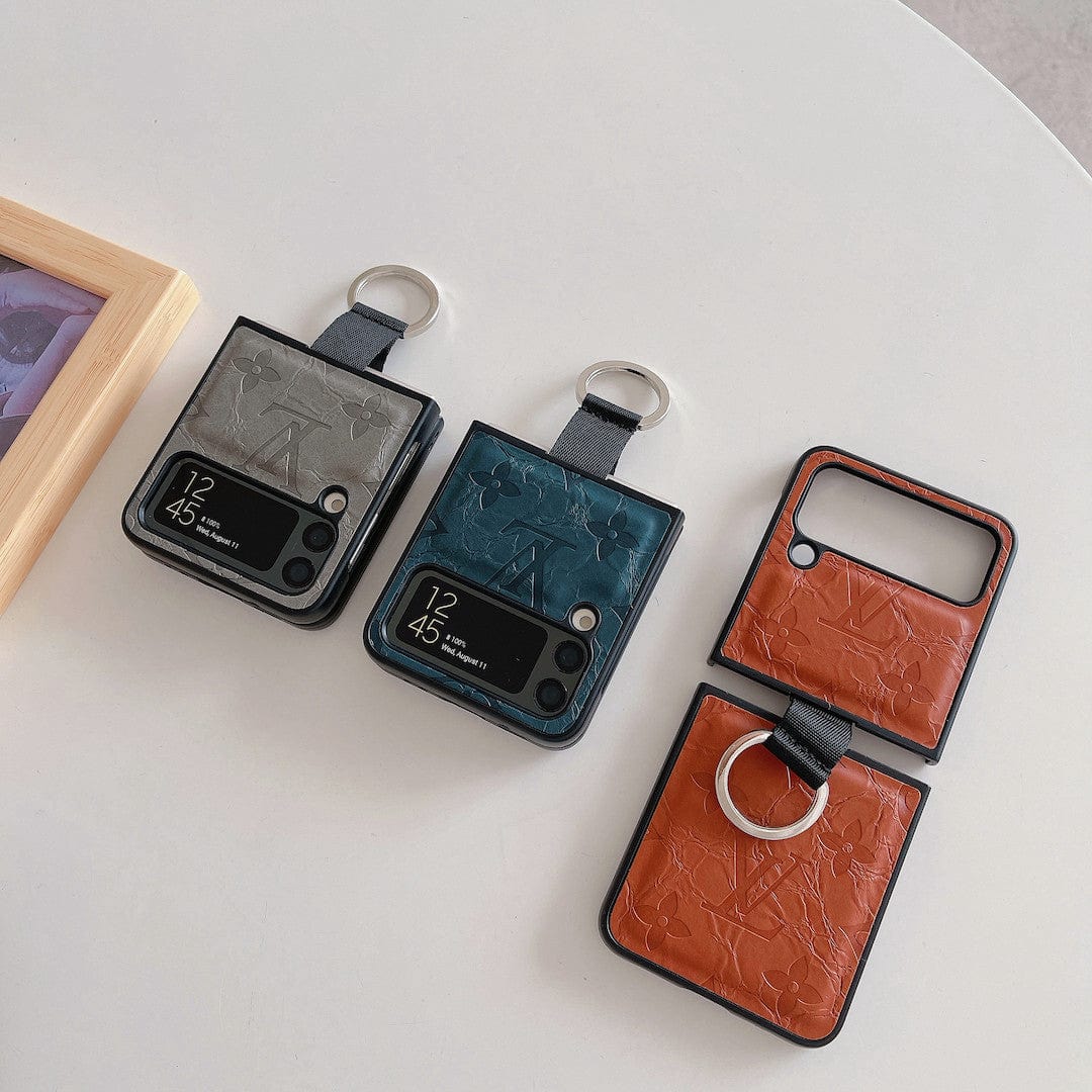 HypedEffects louis vuitton Z Flip Phone Case with Ring Holder