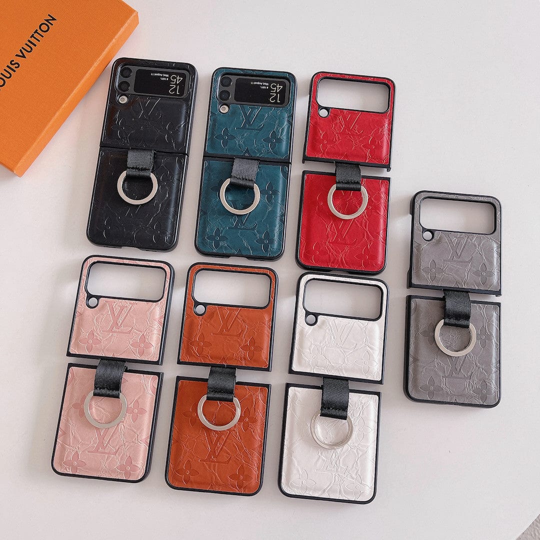 HypedEffects louis vuitton Z Flip Phone Case with Ring Holder