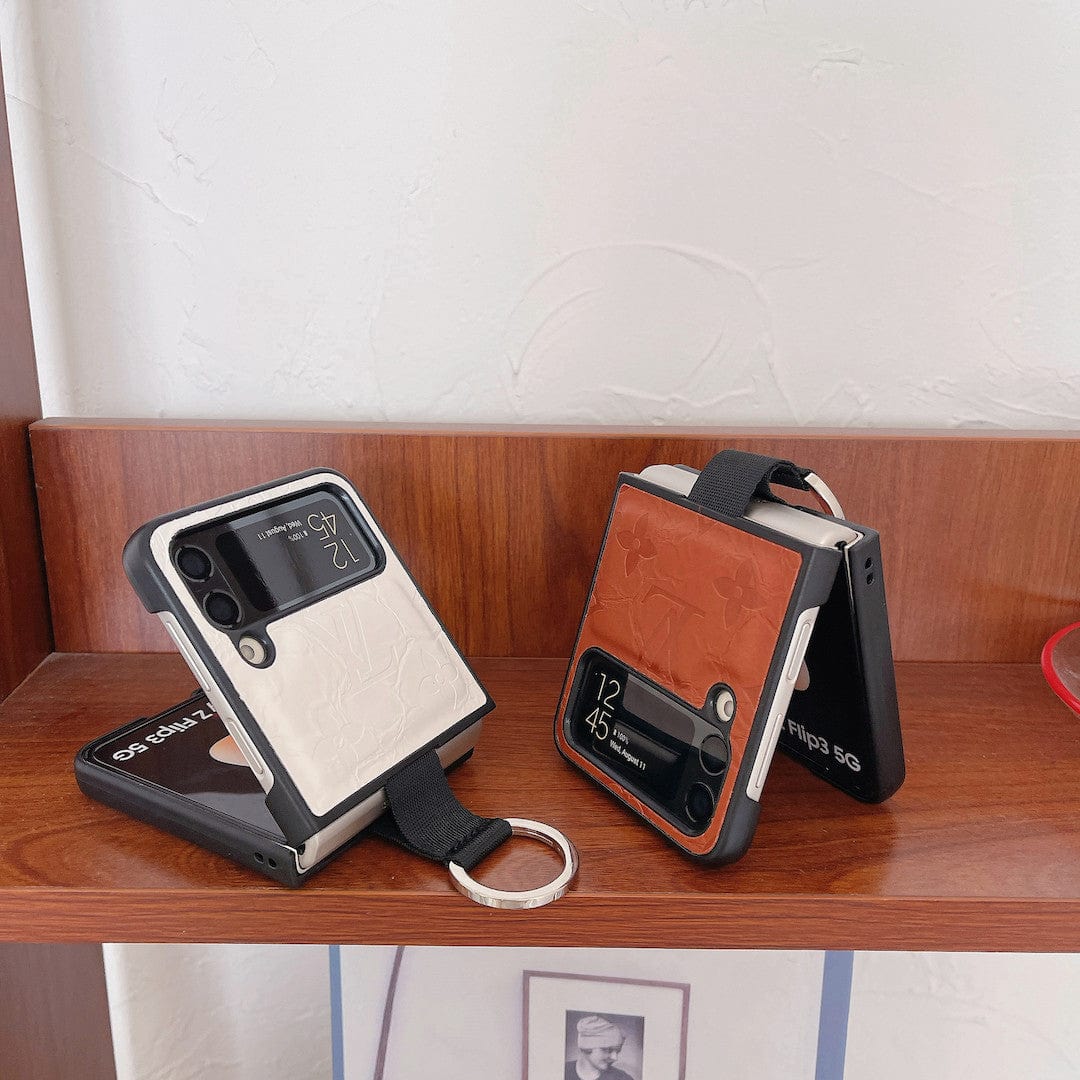 HypedEffects louis vuitton Z Flip Phone Case with Ring Holder