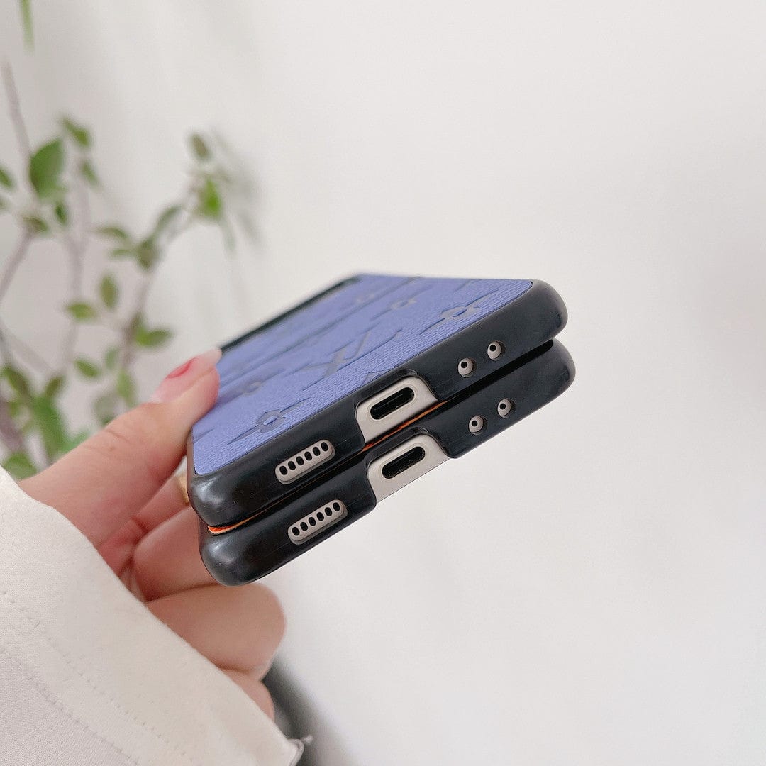 HypedEffects louis vuitton Z Flip Phone Cases | Luxurious Craftsmanship with Black Frame