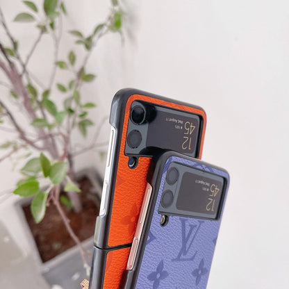 HypedEffects louis vuitton Z Flip Phone Cases | Luxurious Craftsmanship with Black Frame