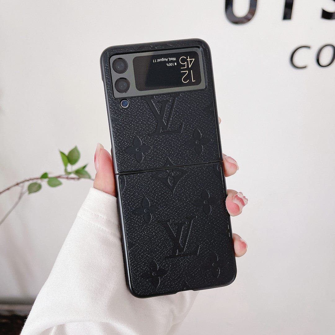 HypedEffects louis vuitton Z Flip Phone Cases | Luxurious Craftsmanship with Black Frame