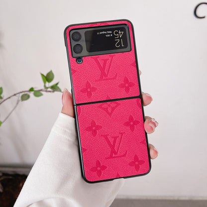 HypedEffects louis vuitton Z Flip Phone Cases | Luxurious Craftsmanship with Black Frame