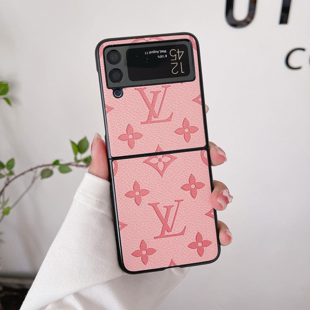 HypedEffects louis vuitton Z Flip Phone Cases | Luxurious Craftsmanship with Black Frame
