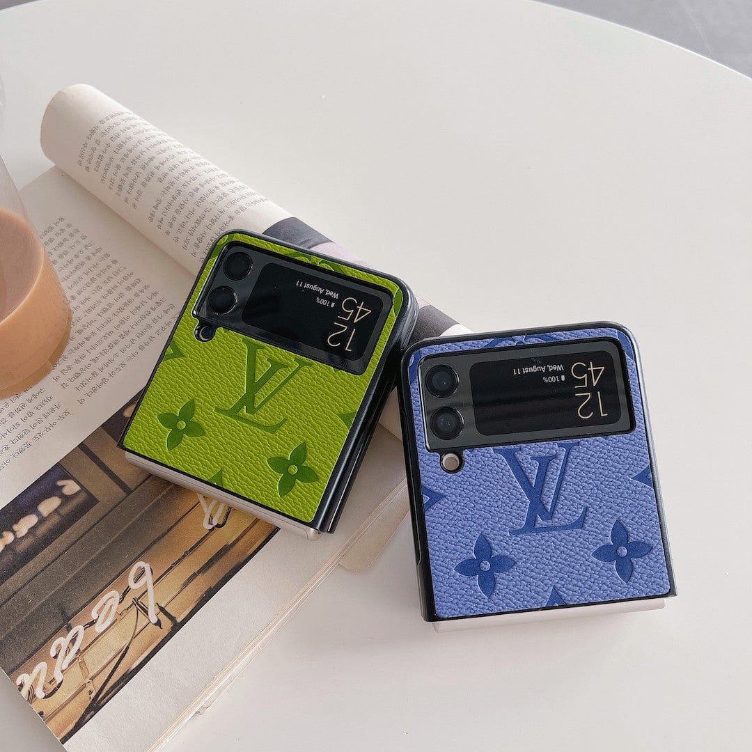 HypedEffects louis vuitton Z Flip Phone Cases | Luxurious Craftsmanship with Black Frame