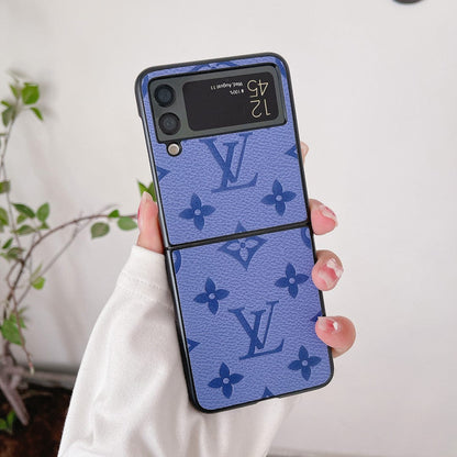 HypedEffects louis vuitton Z Flip Phone Cases | Luxurious Craftsmanship with Black Frame