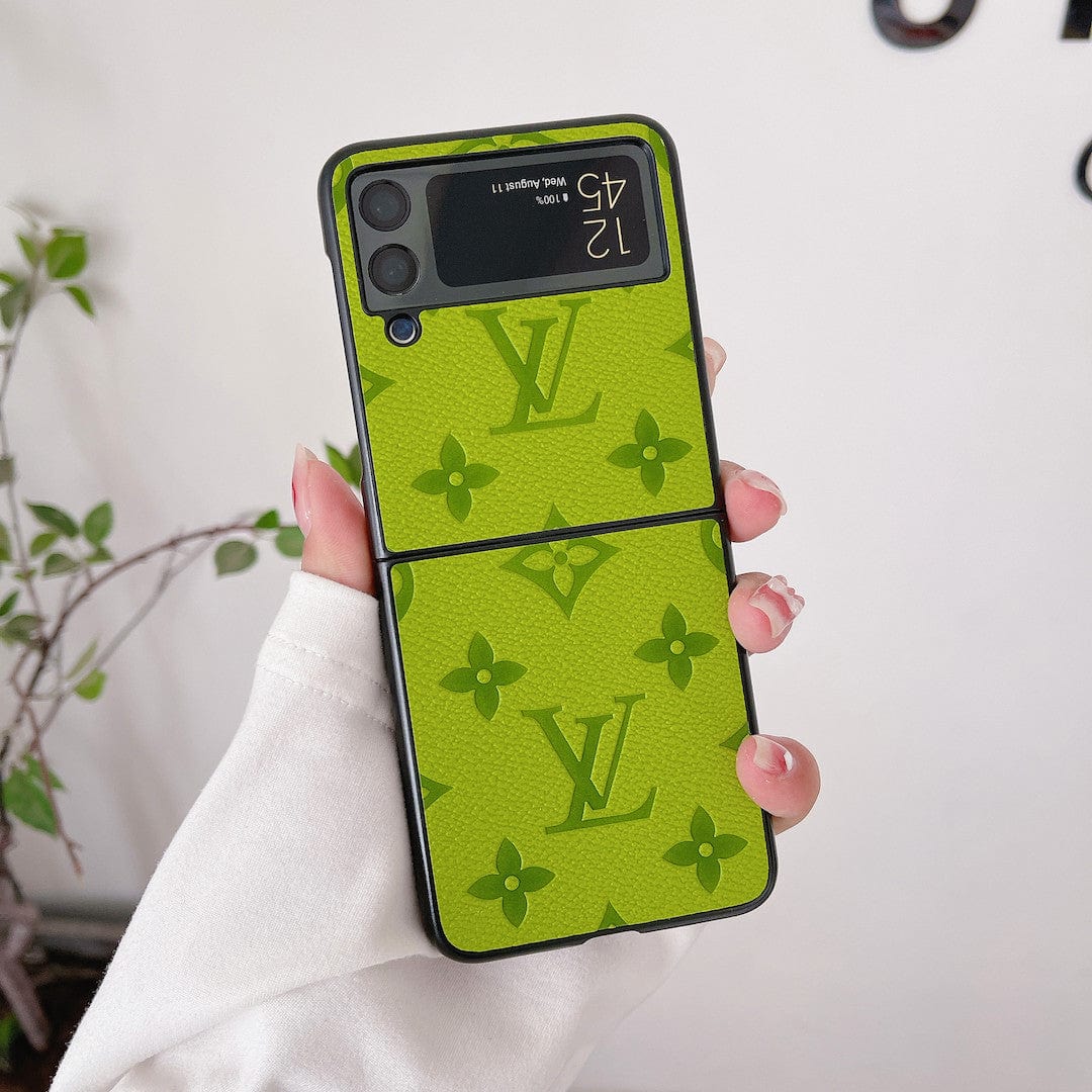HypedEffects louis vuitton Z Flip Phone Cases | Luxurious Craftsmanship with Black Frame