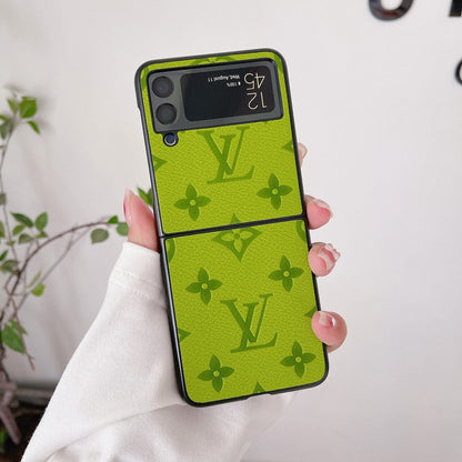 HypedEffects louis vuitton Z Flip Phone Cases | Luxurious Craftsmanship with Black Frame