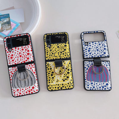 HypedEffects Louis Vuitton Z Flip/Z Fold Phone Case with Bubble Pattern and Ring Holder | Artistic Style