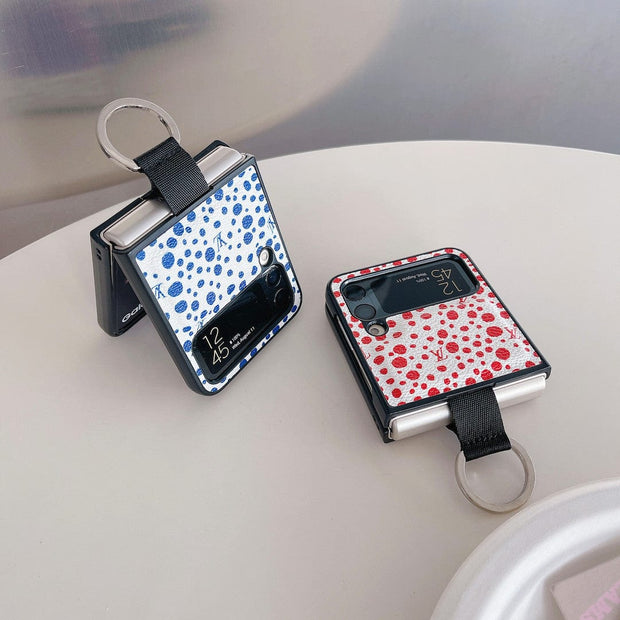 HypedEffects Louis Vuitton Z Flip/Z Fold Phone Case with Bubble Pattern and Ring Holder | Artistic Style
