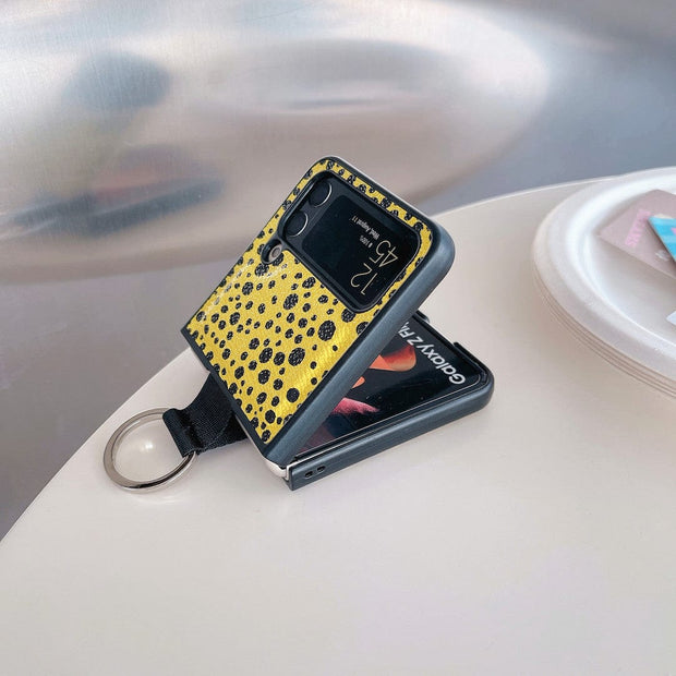 HypedEffects Louis Vuitton Z Flip/Z Fold Phone Case with Bubble Pattern and Ring Holder | Artistic Style