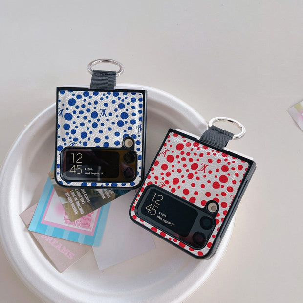 HypedEffects Louis Vuitton Z Flip/Z Fold Phone Case with Bubble Pattern and Ring Holder | Artistic Style