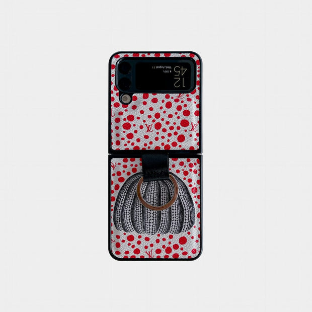 HypedEffects Louis Vuitton Z Flip/Z Fold Phone Case with Bubble Pattern and Ring Holder | Artistic Style