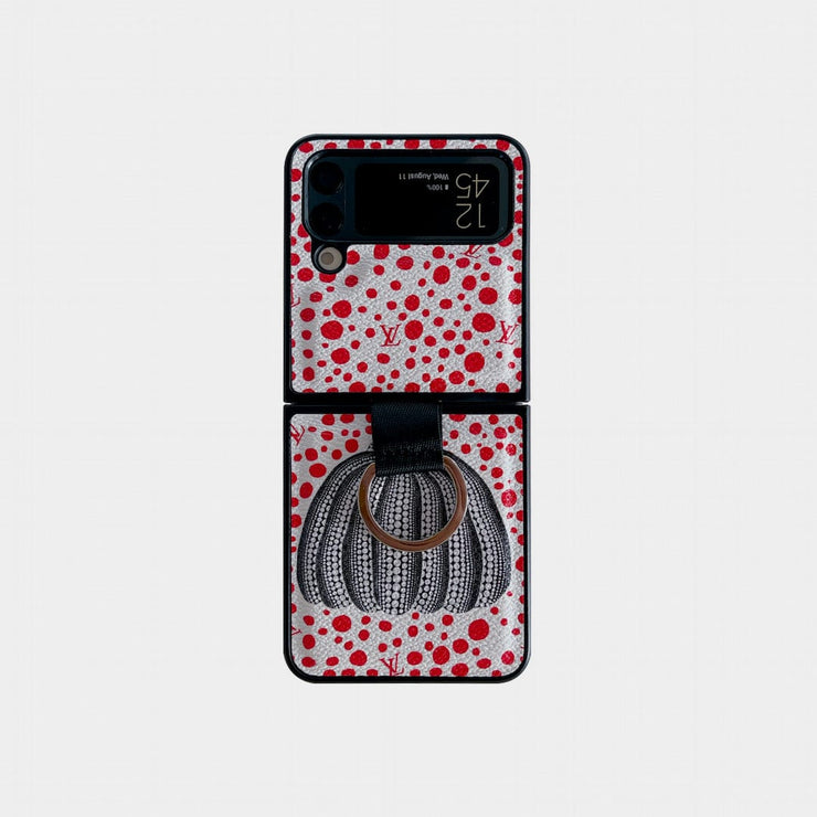 HypedEffects Louis Vuitton Z Flip/Z Fold Phone Case with Bubble Pattern and Ring Holder | Artistic Style