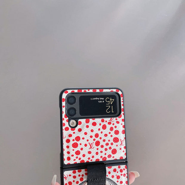 HypedEffects Louis Vuitton Z Flip/Z Fold Phone Case with Bubble Pattern and Ring Holder | Artistic Style