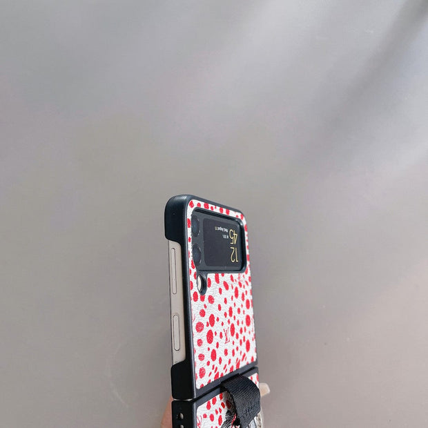 HypedEffects Louis Vuitton Z Flip/Z Fold Phone Case with Bubble Pattern and Ring Holder | Artistic Style
