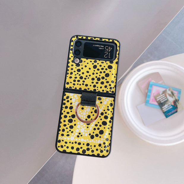 HypedEffects Louis Vuitton Z Flip/Z Fold Phone Case with Bubble Pattern and Ring Holder | Artistic Style