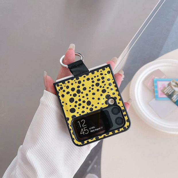 HypedEffects Louis Vuitton Z Flip/Z Fold Phone Case with Bubble Pattern and Ring Holder | Artistic Style