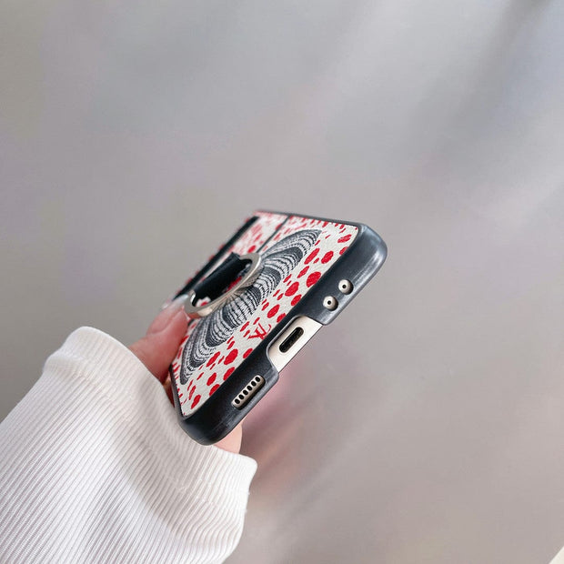HypedEffects Louis Vuitton Z Flip/Z Fold Phone Case with Bubble Pattern and Ring Holder | Artistic Style