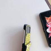 HypedEffects Louis Vuitton Z Flip/Z Fold Phone Case with Bubble Pattern and Strap Holder | Artistic Style