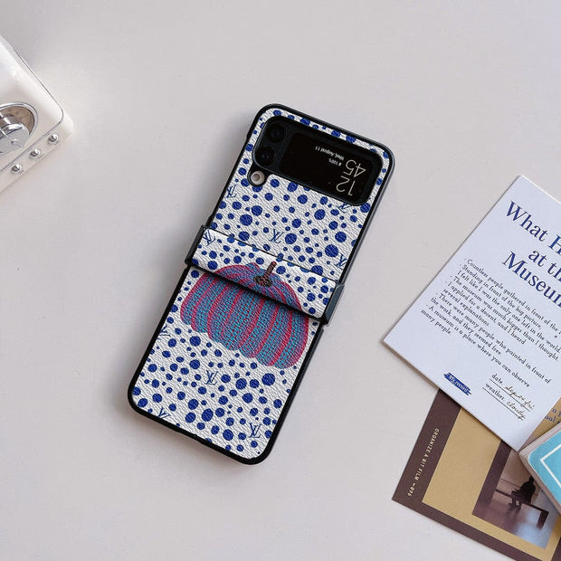 HypedEffects Louis Vuitton Z Flip/Z Fold Phone Case with Bubble Pattern and Strap Holder | Artistic Style