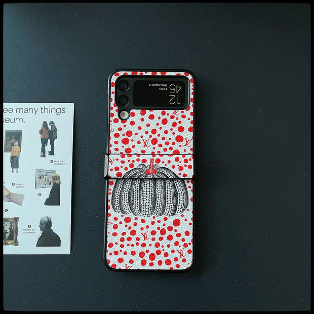 HypedEffects Louis Vuitton Z Flip/Z Fold Phone Case with Bubble Pattern and Strap Holder | Artistic Style