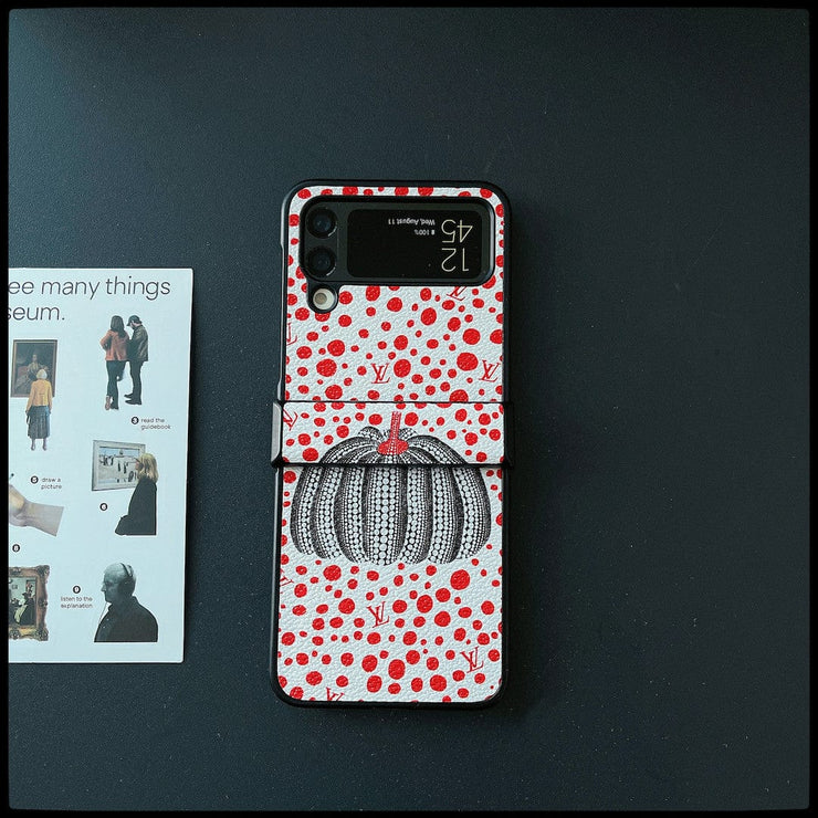 HypedEffects Louis Vuitton Z Flip/Z Fold Phone Case with Bubble Pattern and Strap Holder | Artistic Style