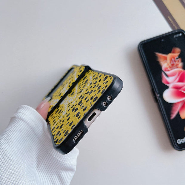 HypedEffects Louis Vuitton Z Flip/Z Fold Phone Case with Bubble Pattern and Strap Holder | Artistic Style