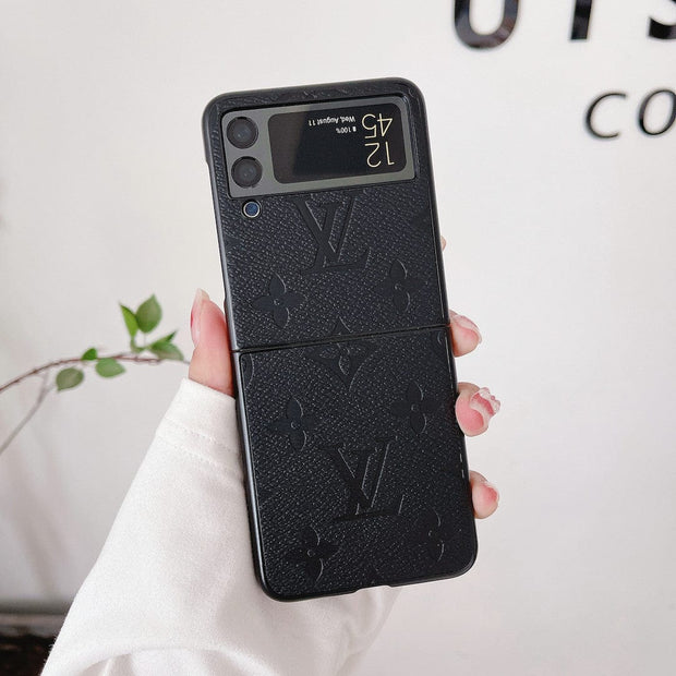 HypedEffects Louis Vuitton Z Flip/Z Fold Phone Cases | Luxurious Craftsmanship with Black Frame