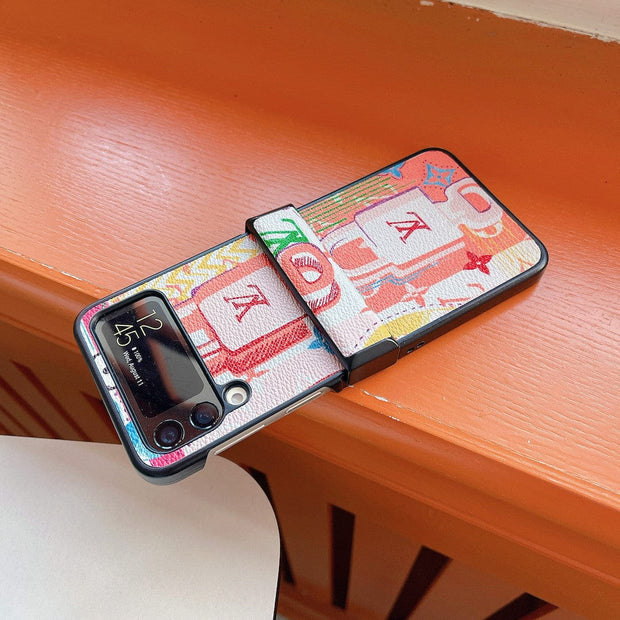 HypedEffects Louis Vuitton Z Flip/Z Fold Phone Cases with Finger Strap | Unique Artistic Styles