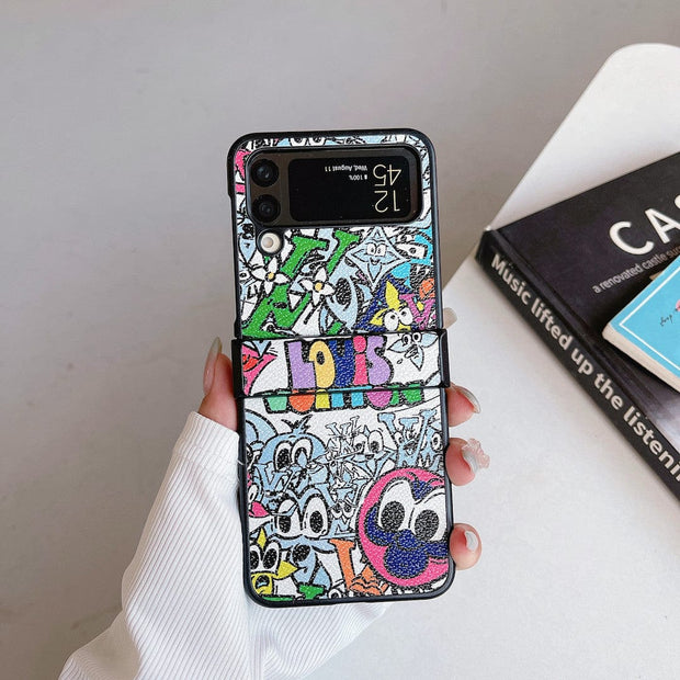 HypedEffects Louis Vuitton Z Flip/Z Fold Phone Cases with Finger Strap | Unique Artistic Styles