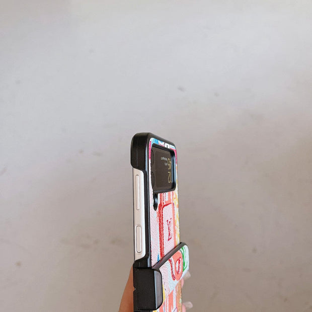 HypedEffects Louis Vuitton Z Flip/Z Fold Phone Cases with Finger Strap | Unique Artistic Styles