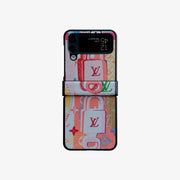 HypedEffects Louis Vuitton Z Flip/Z Fold Phone Cases with Finger Strap | Unique Artistic Styles