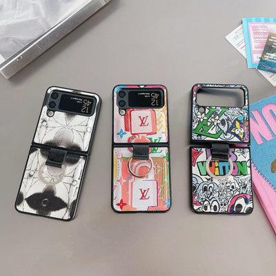 HypedEffects Louis Vuitton Z Flip/Z Fold Phone Cases with Ring Holder | Artistic Styles