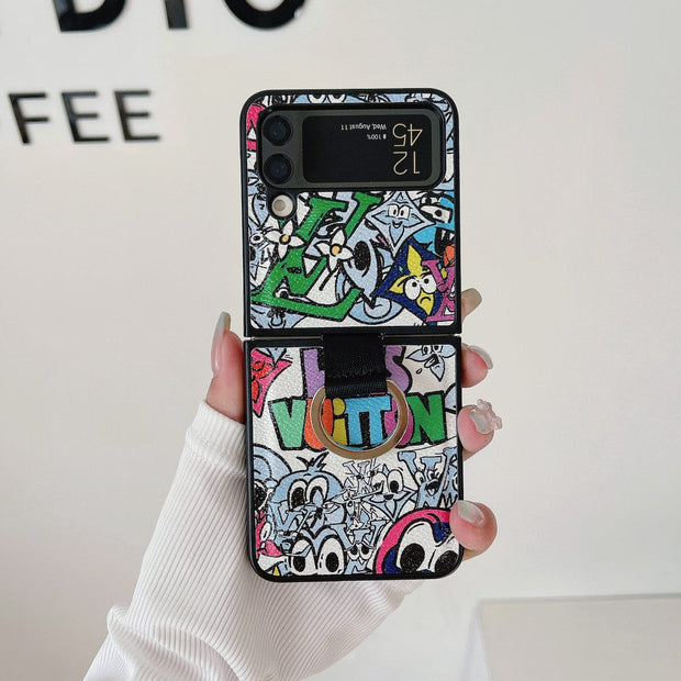 HypedEffects Louis Vuitton Z Flip/Z Fold Phone Cases with Ring Holder | Artistic Styles