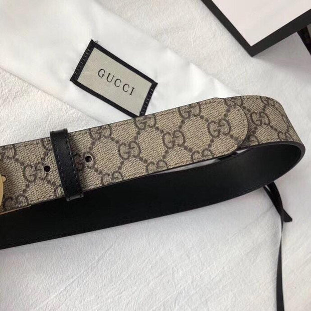 HypedEffects Luxurious Gucci Leather Belt - Interlocking Gucci Buckle