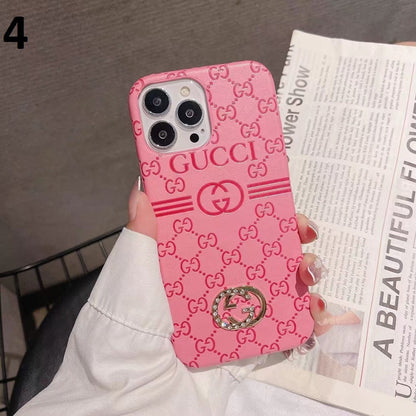 HypedEffects Luxurious gucci Leather Case for iPhone 17 | iPhone 16 | iPhone 15