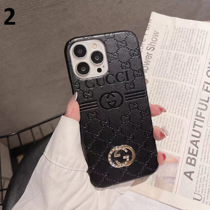 HypedEffects Luxurious gucci Leather Case for iPhone 17 | iPhone 16 | iPhone 15