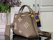 HypedEffects Luxury Denim Leather Bag in Black & Beige & Brown